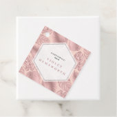 ピンク熱帯幾何学メッセージカード フェイバータグ (インサイチュ)