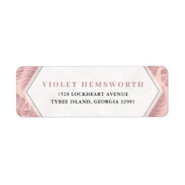 ピンク熱帯幾何学差出人住所 ラベル