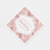 ピンク熱帯幾何学模様 スタンダードランチョンナプキン (角)