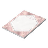 ピンク熱帯幾何学模様 ノートパッド (回転)