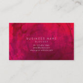 ピンク熱帯幾何学的ゴールデンホイルズサークル赤 名刺 (裏面)