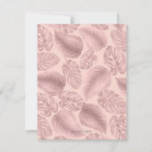 ピンク熱帯幾何学的ノートカード ノートカード (裏面)