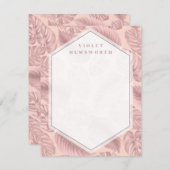 ピンク熱帯幾何学的ノートカード ノートカード (正面/裏面)