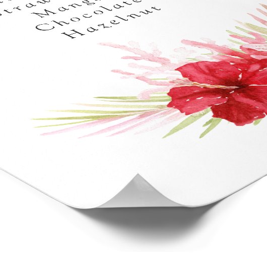 ピンク熱帯海シェルブライダルシャワーダウンロード ポスター (角)