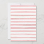 ピンク熱帯花金ゴールドユニコーン誕生日パーティー 招待状 (裏面)