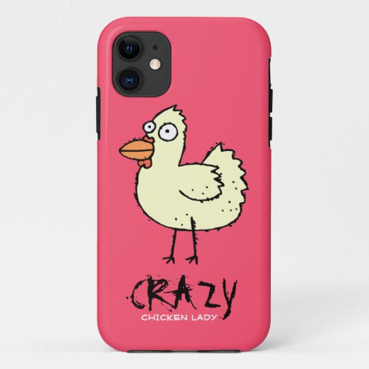 ピンク熱狂するチキンレディーカートゥーン Case-Mate iPhoneケース (裏面)