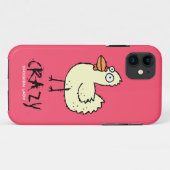 ピンク熱狂するチキンレディーカートゥーン Case-Mate iPhoneケース (裏面(横))