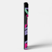 ピンク熱狂するパープルパターンアクア三角形ハート円 Case-Mate iPhoneケース (裏面 / 右)