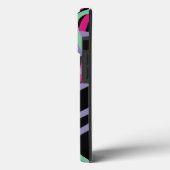 ピンク熱狂するパープルパターンアクア三角形ハート円 Case-Mate iPhoneケース (裏面 / 左)