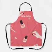 ピンク爪、 ネイルポーランドボトルマニキュリストプロフェッショナル エプロン (正面)