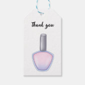 ピンク爪、 ネイルポーランドボトル ギフトタグ (正面)