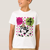 ピンク牛の4th誕生日Tシャツとギフト Tシャツ (正面)