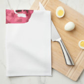 ピンク牛 キッチンタオル (四つ折り)