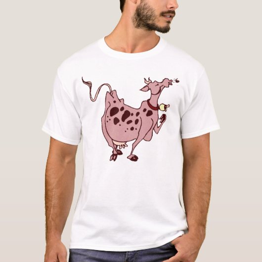 ピンク牛 Tシャツ (正面)