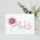 ピンク牡丹ありがとうございました サンキューカード (スタンド正面)