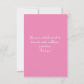 ピンク牡丹ありがとうボランティア サンキューカード (裏面)