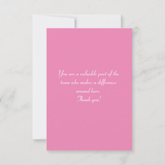 ピンク牡丹ありがとうボランティア サンキューカード (裏面)