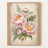 ピンク牡丹とレースヴィンテージ プランナー手帳 (裏面)