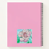 ピンク牡丹と花芽ピンク ノートブック (裏面)