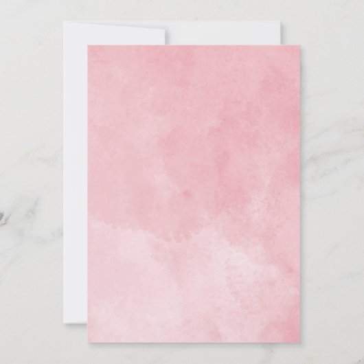 ピンク牡丹と香水フローラブライダルシャワー 招待状 (裏面)