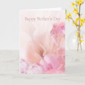 ピンク牡丹の母の日カード カード (黄色い花)