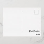 ピンク牡丹の母の日 箔シーズンポストカード (裏面)