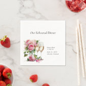 ピンク牡丹の水の色のリハーサルディナー スタンダードカクテルナプキン (インサイチュ)