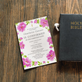 ピンク牡丹の確認 招待状