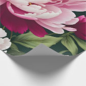 ピンク牡丹の色合い ラッピングペーパー (角)