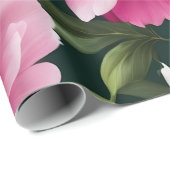 ピンク牡丹の色合い ラッピングペーパー (ロールコーナー)