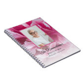 ピンク牡丹の花のお祝いの生涯 ノートブック (右側)