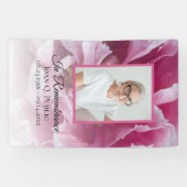 ピンク牡丹の花のお祝いの生涯 横断幕 (横)