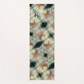 ピンク牡丹の花の中心のパターパーソナライズされたン ヨガマット (正面)