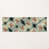 ピンク牡丹の花の中心のパターパーソナライズされたン ヨガマット (正面(横))