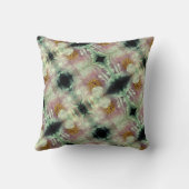 ピンク牡丹の花の中心のパターン クッション (裏面)