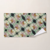 ピンク牡丹の花の中心のパターン バスタオルセット (ハンドタオル)