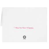 ピンク牡丹の花カスタム誕生日ビッグカード (裏面横)