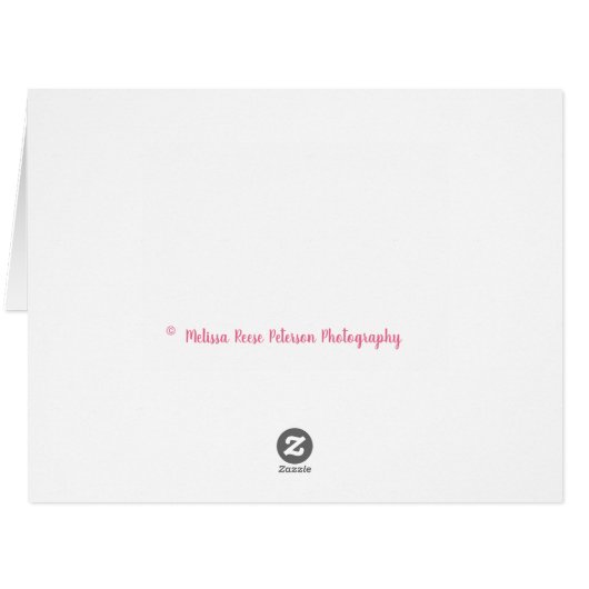 ピンク牡丹の花カスタム誕生日ビッグカード (裏面横)