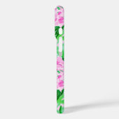 ピンク牡丹の花パターンモノグラム Case-Mate iPhoneケース (裏面 / 左)