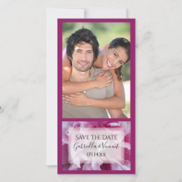 ピンク牡丹の花結婚式の日付を保存 セーブザデート