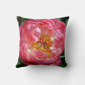 ピンク牡丹の花装飾用クッション クッション (裏面)