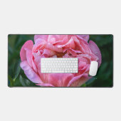 ピンク牡丹の花、カナダ写真 デスクマット (キーボード&マウス)