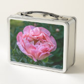 ピンク牡丹の花、カナダ写真 メタルランチボックス (裏面)