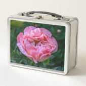 ピンク牡丹の花、カナダ写真 メタルランチボックス (正面)