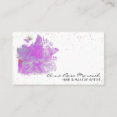 *~*ピンク牡丹オリジナル絵を描ズ蝶AR3 名刺 (正面)