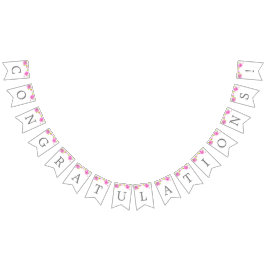 ピンク牡丹カスタマイズ可能なすべての行事バナー バンティングフラッグ