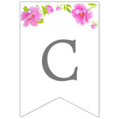 ピンク牡丹カスタマイズ可能なすべての行事バナー バンティングフラッグ (第1の旗)