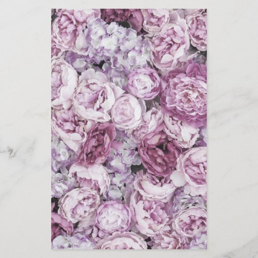 ピンク牡丹スクリプトモノグラムサロンサービスメニュー チラシ (裏面)