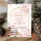 ピンク牡丹ストーリーブックウーマン30th誕生日 招待状