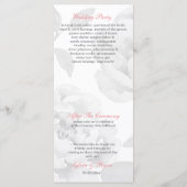 ピンク牡丹ティー長の結婚式のプログラム プログラム (裏面)